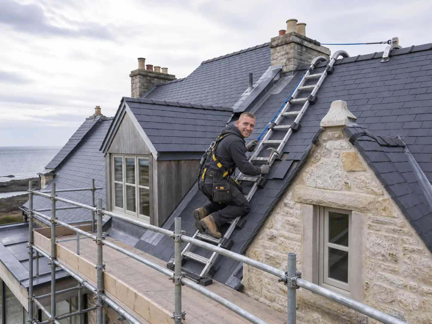 Illustrative slate roof detail