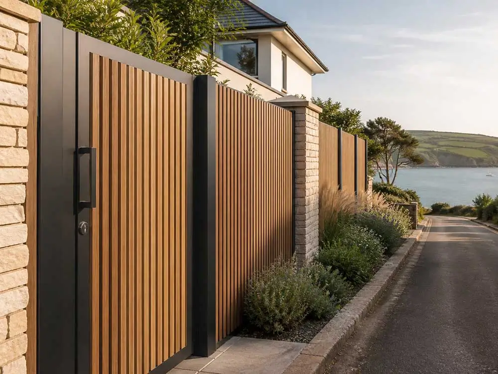 Illustrative contemporary timber fencing