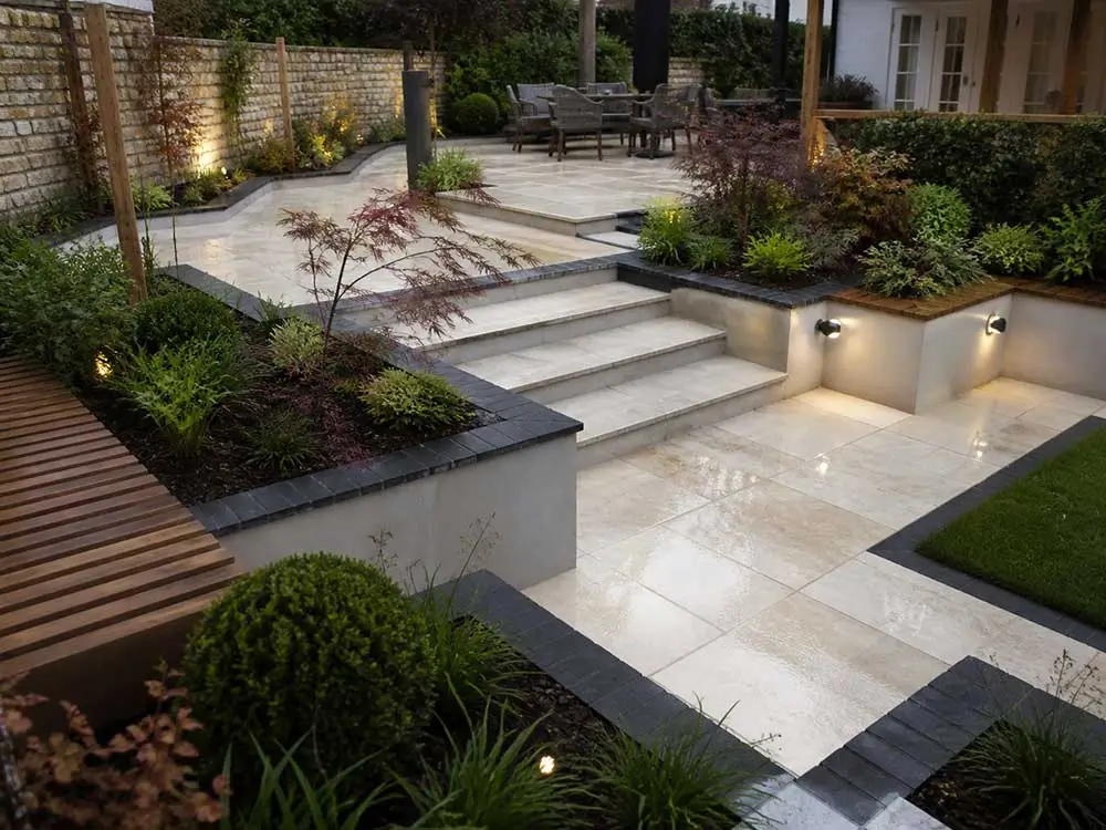 Illustrative placeholder showing a landscaped garden