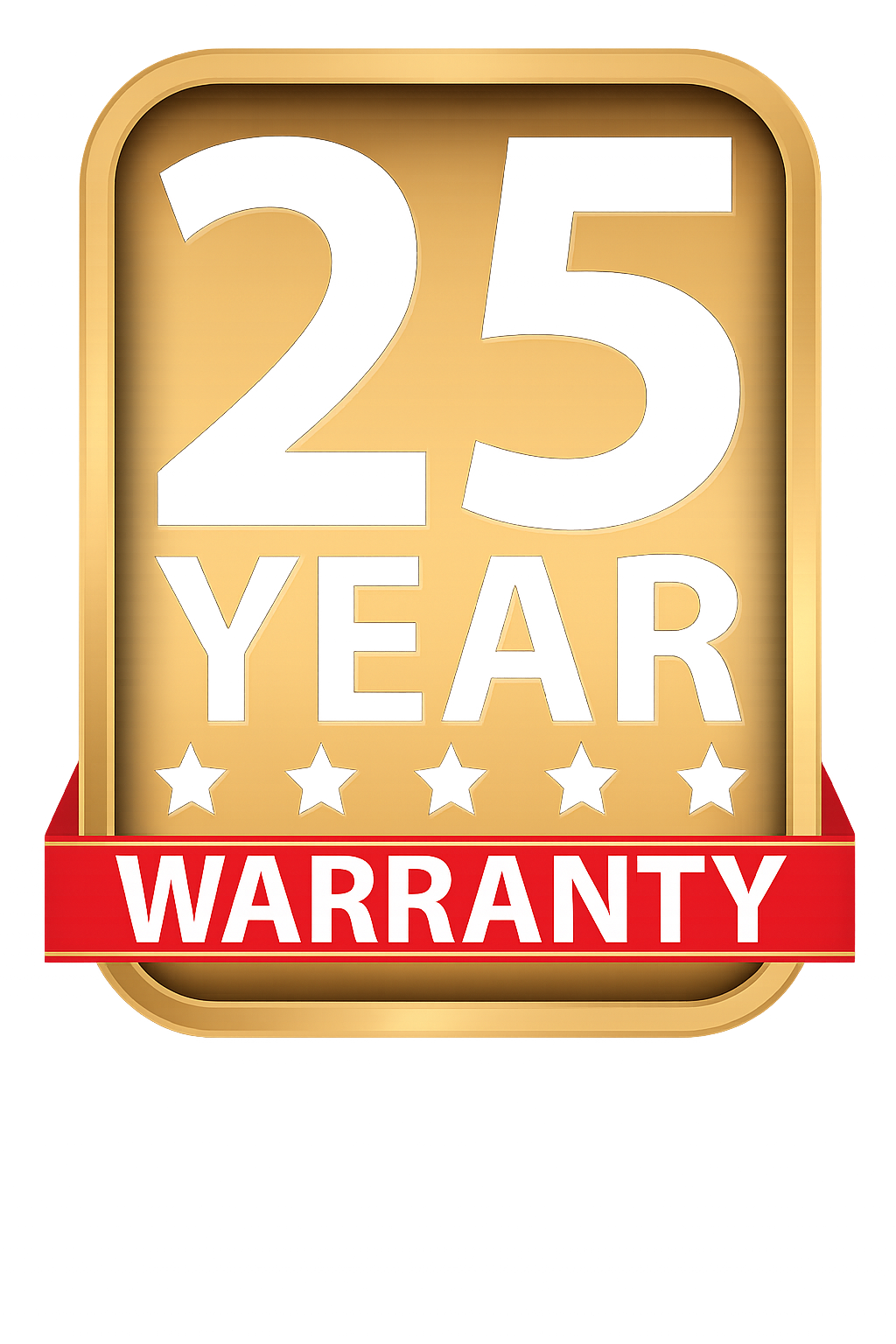 25 years guarantee badge